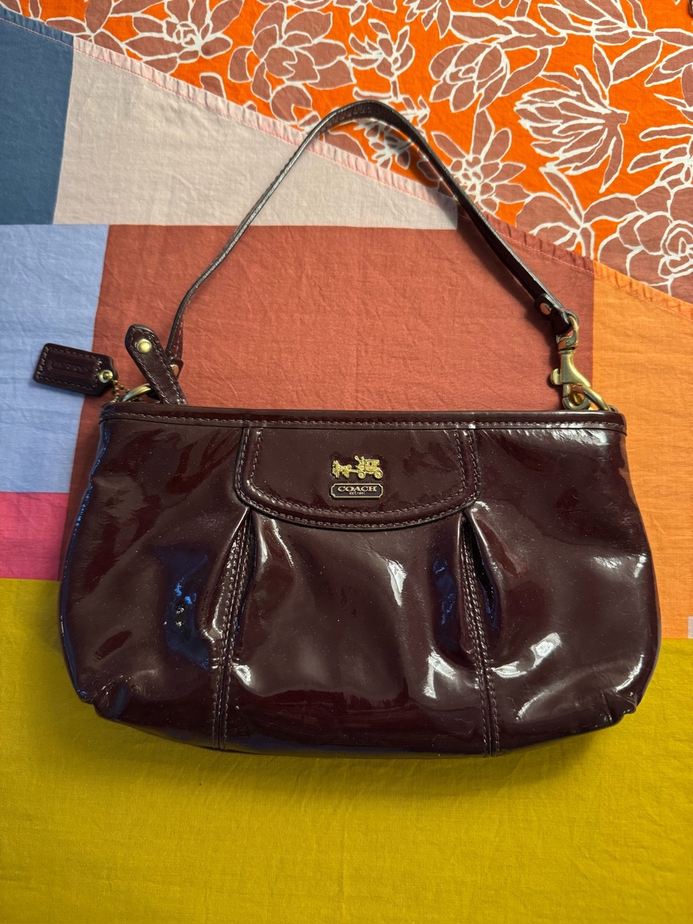 Coach Madison patent leather mini bag